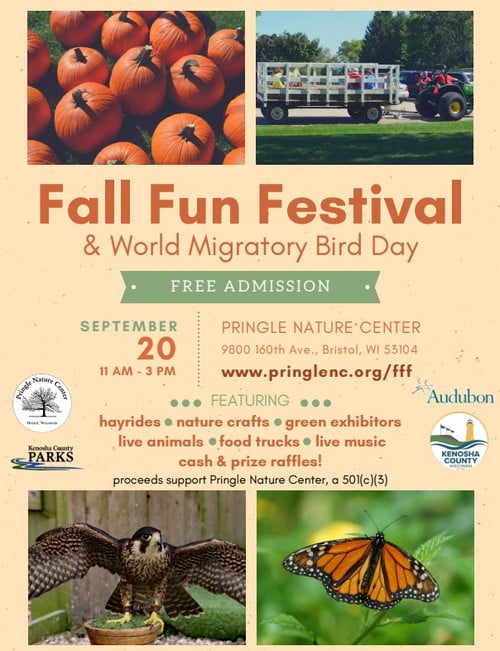 Fall Fun Festival, Pringle Nature Center, 9/20/25. www.pringlenc.prg/fff