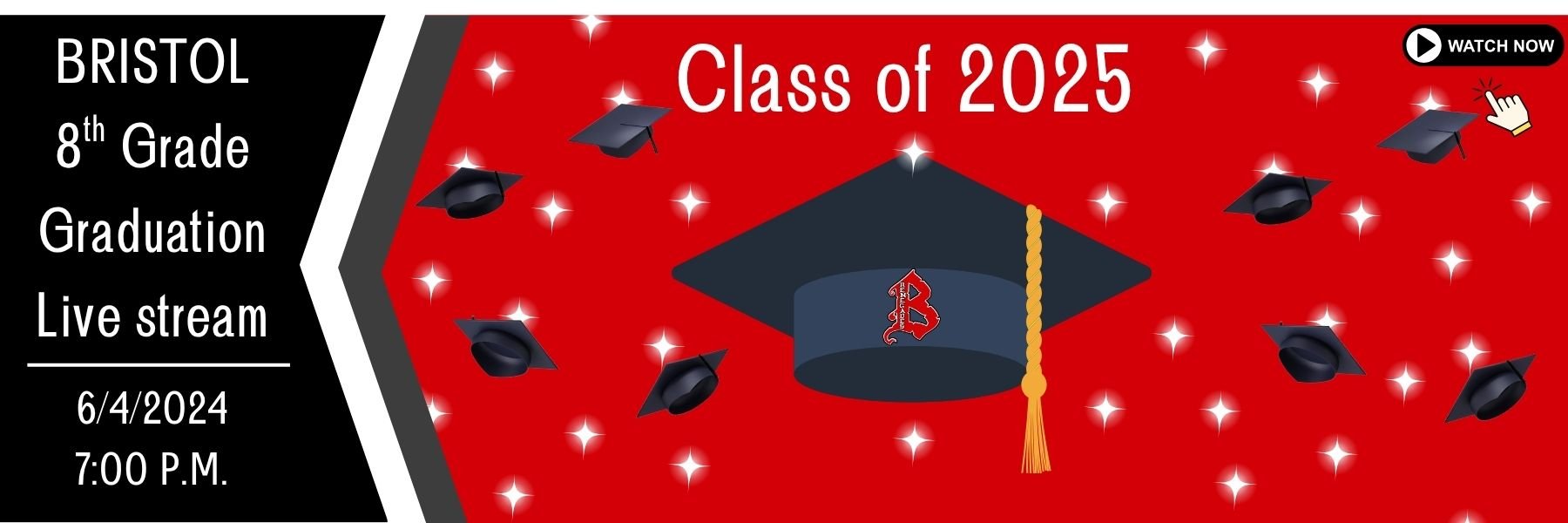 8th Grade graduation livestream, 6/4/25, 7:00 p.m.