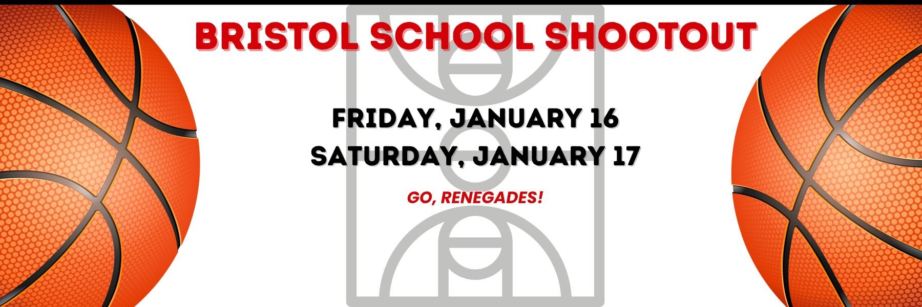 Bristol Basketball Shootout is 1/16/26 & 1/17/2026 at 20121 83rd Street, Bristol, WI 53104.