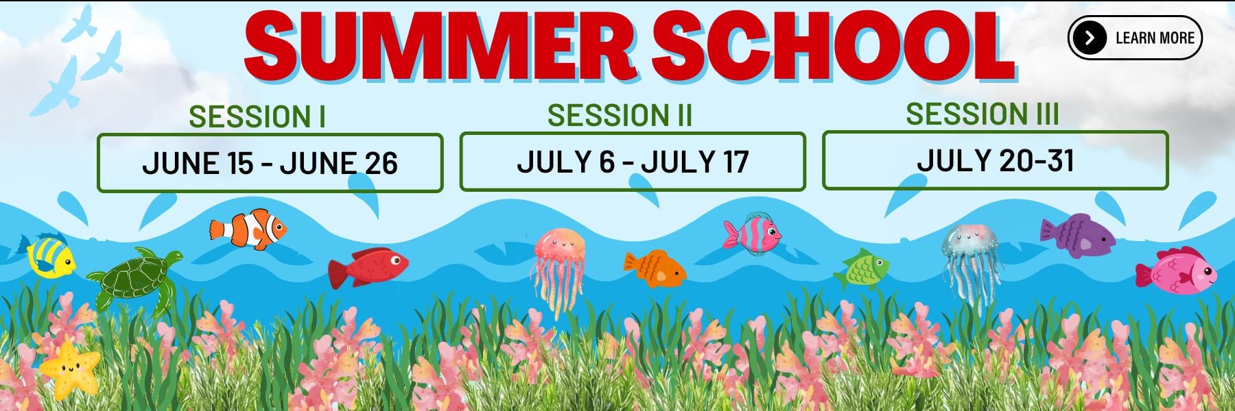Bristol Summer School Sessions are 6/15-6/26, 7/6-7/17 and 7/20-7/31.